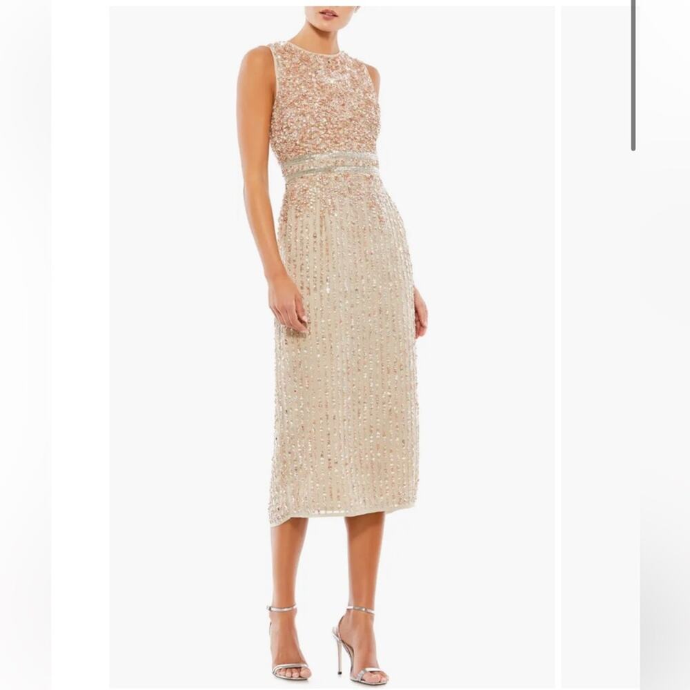 Mac Duggal Sequin Sleeveless 10509 Sheath Evening Dress, NWT, Size 10 MSRP $499